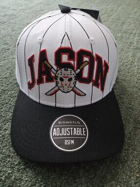 Bioworld Friday the 13th Horror Movie Logo Baseball Cap Jason Mask Design NWT